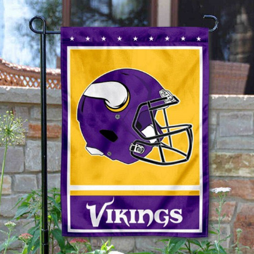 Minnesota Vikings Double-Sided Garden Flag 002 (Pls Check Description For Details